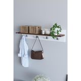 Remaks Rose Duvar Askısı Vestiyer Portmanto - Ceviz / Beyaz