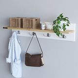 Remaks Rose Duvar Askısı Vestiyer Portmanto - Meşe / Beyaz