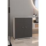 Remaks ŞELALE 3 Bölmeli Banyo Dolabı Deterjan Dolabı Banyo Rafı ANTRASİT