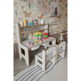 Remaks Swety Montessori Çocuk Masa Sandalye Seti | Oyun, Boyama ve Çalışma Masası | 2 Sandalyeli