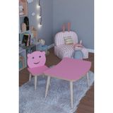 Remaks Twiti Yaz Sil Yüzey Çocuk Masa Sandalye Takımı 1 Aktivite Oyun Masası 1 Sandalye - Pembe