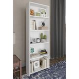 Remaks Vera Beyaz Çok Amaçlı Raf 5 Raflı Kitaplık Modern Tasarım Dayanıklı Suntalam Malzeme