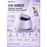 Remax Magsafe Magnetik 2'si 1 Aradatelefon Tutucu Şarjlı Mini Bluetooth Hoparlör 5W RB-MB02 Mor