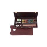 Rembrandt Yağlı Boya Takımı Box Traditional - 15 x 15 ml + 1 x 40 ml + 8 Aksesuar (Ahşap Kutu)