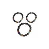 REMEGE 8 Gezegenli Doğal Taş Bileklik Lav Taşı Evren Yoga Çakra Galaxy Güneş R-BLK001