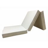 Remege Deprem Yatağı - Üçe Katlanır Koltuk Yatak - Çadır Içi Katlanır Yatak - Kamp Yatağı 60X180X9,5 cm - Krem