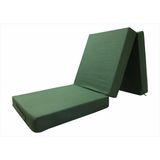 Remege Deprem Yatağı - Üçe Katlanır Koltuk Yatak - Çadır Içi Katlanır Yatak - Kamp Yatağı 60X180X9,5 cm - Yeşil