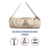 REMEGE Mat Taşıma Çantası Yoga Fitness Silindir Antrenman Çantası + 2 Adet Mat Toplama Lastiği