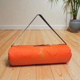 Remege Su Geçirmez Om Baskılı Mat Taşıma Çantası Yoga Fitness Antrenman Çantası 2 Adet Mat Toplama Lastiği - Turuncu