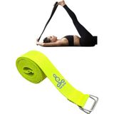 Remege Yoga Kemeri - Yoga Kayışı - Yoga Germe Kayışı - Yoga Baskılı Yoga Kemeri 180 cm Çift Halkalı - Neon Sarı