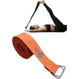 Remege Yoga Kemeri - Yoga Kayışı - Yoga Germe Kayışı - Yoga Baskılı Yoga Kemeri 180 cm Çift Halkalı - Turuncu