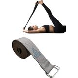 Remege Yoga Kemeri - Yoga Kayışı - Yoga Germe Kayışı - Yoga Baskılı Yoga Kemeri 180 cm Çift Halkalı - Vizon