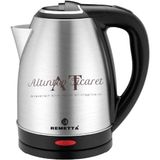 Remetta 2 Yıl Kaynat Delux Çelik Kettle Su Isıtıcı Altptic Metalik Modern 2200 W Çelik - Almond Cream
