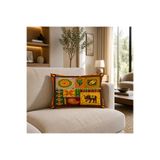 RemHome REM HOME Dekoratif Dikdörtgen Kırlent Kılıfı Ethnic Patchwork