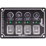 Remkay 12V 5'li İzoleli Yatay Switch Panel