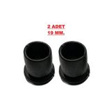 REMMED 2 Adet 19 Mm. Siyah Kaymayan Asa Baston Kanedyen Lastiği Papuç