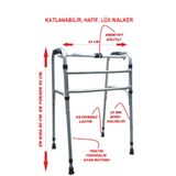 REMMED Lüx Hafif Katlanır Walker Yürüteç 130 KG Taşıma Kapasiteli Wolker Yürüteç Hasta Yürüteci