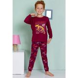 Remo Kids Erkek Çocuk Pijama Takımı Jurassic Alt-Üst Takım - 7 - 8 Yaş - 00Kırmızı
