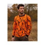 remonz Outdoor Turuncu Kamuflaj Desenli Orman ve Çulluk Baskılı Kışlık Uzun Kollu Avcı Sweatshirt