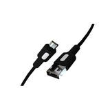 REMORAX Coral Micro USB Hızlı Şarj Kablosu (Siyah + Beyaz/Siyah Uç) (150 CM)