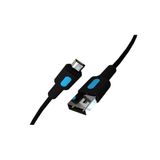 REMORAX Coral Micro USB Hızlı Şarj Kablosu (Siyah + Mavi/Siyah Uç) (120 CM)
