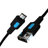 REMORAX Coral Micro USB Hızlı Şarj Kablosu (Siyah + Mavi/Siyah Uç) (150 CM)