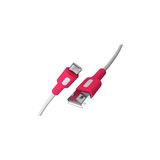 REMORAX Coral USB A-C Hızlı Şarj Kablosu (Beyaz + Beyaz/Pembe Uç) (150 CM)