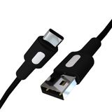 REMORAX Coral USB A-C Hızlı Şarj Kablosu, Siyah Kablo, Beyaz/Siyah Uçlar (120 CM)