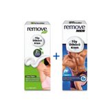 remove Tüy Dökücü Krem İnatçı Tüyler 200 ml + Tüy Dökücü Krem Men Sport 100 ml