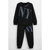 Remsa Erkek Çocuk Garson Boy Manşetli Pamuk Penye Pijama Takımı 4104 SIYAH01 - Siyah - Gri - 7 - 8 Yaş