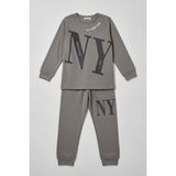 Remsa Erkek Çocuk Garson Boy Pamuk Penye Pijama Takımı 4224 Gri - 7 - 8 Yaş