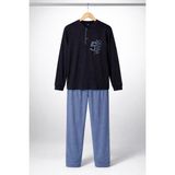 Remsa Erkek Çocuk Garson Boy Pamuk Penye Pijama Takımı 4226 LACIVERT02 - Lacivert - Indigo - 7 - 8 Yaş