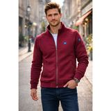 Remsa Erkek Üç Iplik Şardonlu Pamuklu Önü Fermuarlı Tek Üst Ceket 0347 Bordo - 2XL