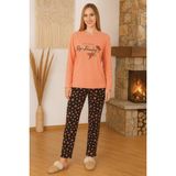 Remsa Kadın Desenli Saphire Pijama Takımı 0477 Nar ÇIÇEĞI02 - Narçiçeği - XL