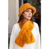 Remsa Kadın Peluş Kaşkol Boyunluk Atkı Rkb-01 Hardal