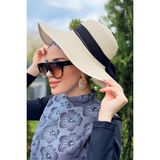 Remsa Mayo Kurdele Detaylı Hasır Şapka Ekru Rş-51 - Standart
