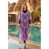 Remsa Mayo Remsa Tesettür Mayo Üzerine Tasarım Tek Kaftan Pareo RDP26 Lila