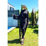 Remsa Mayo Tesettür Mayo Üzerine Kaftan Kimono Pareo, Siyah, Beden 2, Kadın Hatice