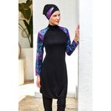 REMSA Reglan Kol Likralı Tam Kapalı Tesettür Mayo 3119 Siyah - 0 Siyah - 2XL