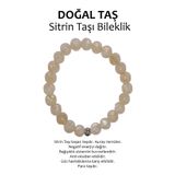 REMSATİC Hakiki Doğal Taş Bileklik - Sitrin Taşı (sidra) DTB0026