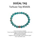 REMSATİC Hakiki Doğal Taş Bileklik - Turkuaz Taşı (turquoise) DTB0028
