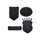 Remsatic Ütü Ile Yapışan Arma - Patch - Delik Yama Set-1 Modeli Siyah (4'lü Set)