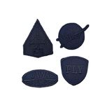 REMSATİC Ütü Ile Yapışan Arma - Patch - Delik Yama Set-2 Modeli Lacivert (4'lü Set)