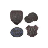 Remsatic Ütü Ile Yapışan Arma - Patch - Delik Yama Set-4 Modeli Gri (4'lü Set)