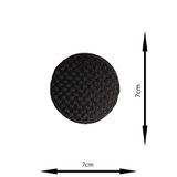 REMSATİC Ütü Ile Yapışan Arma - Patch - Dirsek Yama Modeli Siyah Yuvarlak Pötikare (7cm Çap)