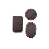 REMSATİC Ütü Ile Yapışan Arma - Patch - (KÜÇÜK) Delik Yama Set-5 Modeli Gri (3'LÜ SET)