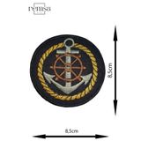 REMSATİC Ütü Ile Yapışan Arma - Yama - Patch - Çapa Denizci Modeli (8,5cm X 8,5cm)