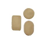 remsatico dıy craft Ütü Ile Yapışan Arma - Patch - (KÜÇÜK) Delik Yama Set-5 Modeli Açık Kahverengi (3'LÜ SET)