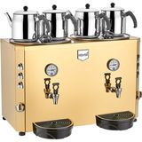 Remta 4 Demlikli Jumbo Çay Makinesi Şamandıralı-46 LT-DE13(S)-DEMLİKLER Dahildir - 45 lt