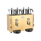 Remta 4 Demlikli Jumbo Çay Makinesi Şamandıralı 46 Lt - (ŞEBEKEDEN SU ALMA) Gold Tek Ebat